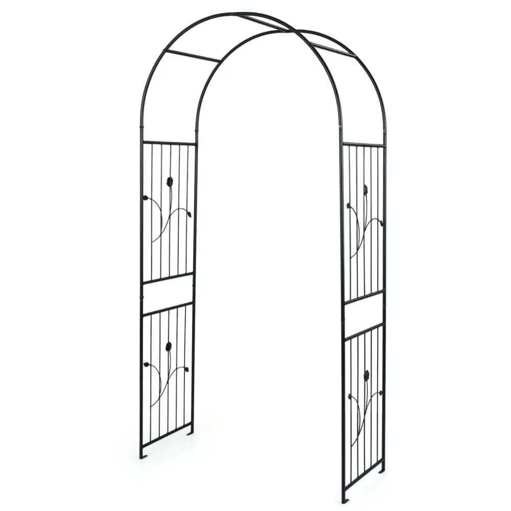 Garden Arch 87 Inches Tall Heavy Duty Metal Arbor Trellis Archway for Climbing Plants - Garden Arbors