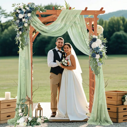 Garden Archway Arch Lattice Trellis Pergola for Climbing Plants and Outdoor Wedding Bridal Decor - Brown - Outdoor Decor