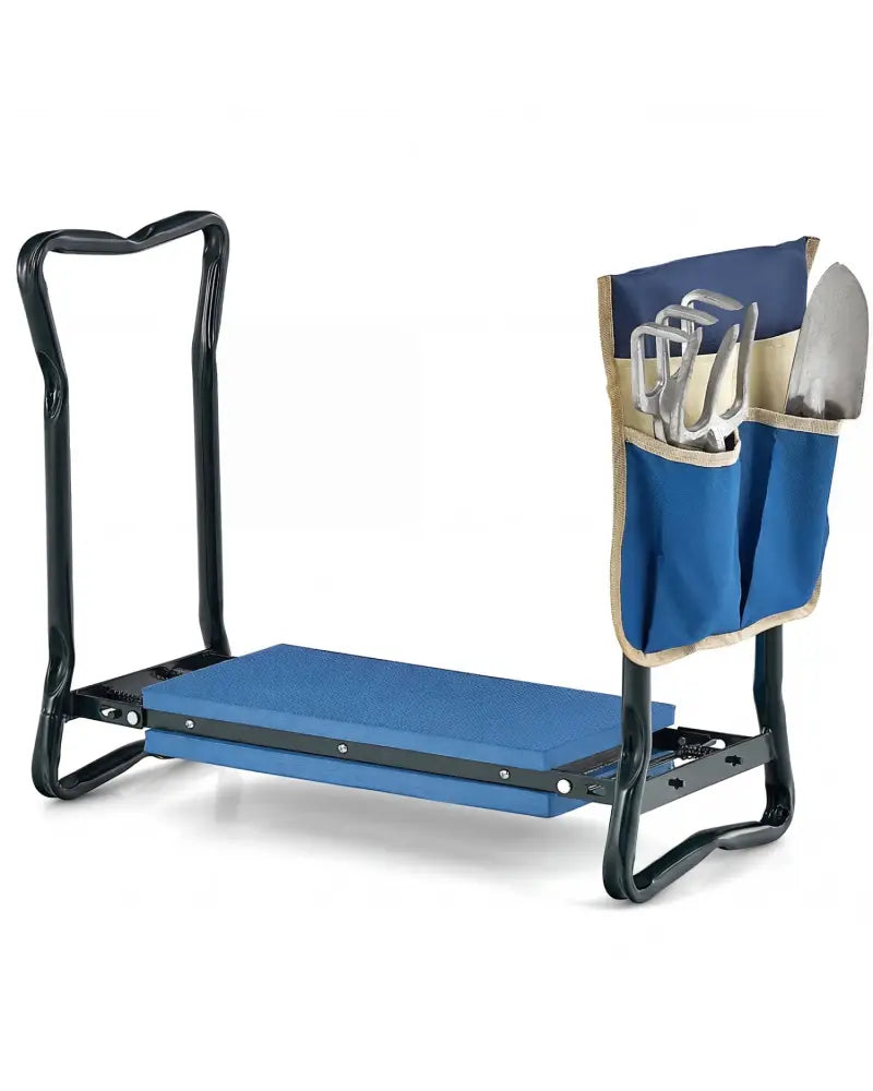 Garden Kneeler and Seat Folding Sturdy Gardening Stool-Blue - Blue - Garden Tools