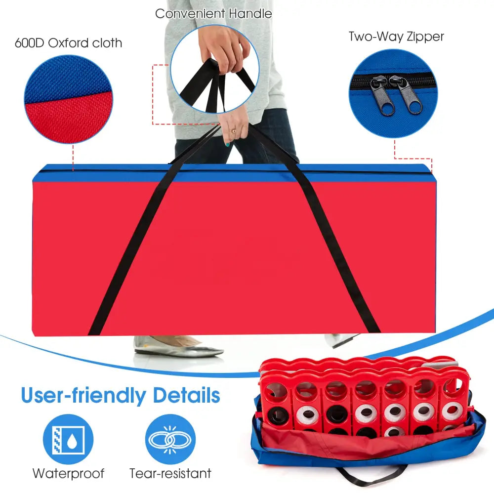 Giant 4 in A Row Storage Carrying Bag for Jumbo 4-to-Score Game Set Only Bag - Blue - Lawn Games