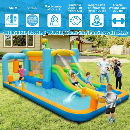 Giant Inflatable Water Slide for Kids Aged 3-10 Years (with 680W Blower) - Inflatable Water Slides