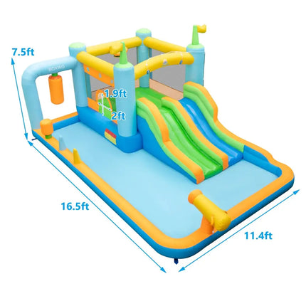 Giant Inflatable Water Slide for Kids Aged 3-10 Years (with 680W Blower) - Inflatable Water Slides