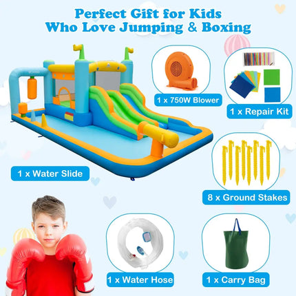 Giant Inflatable Water Slide for Kids Aged 3-10 Years (with 680W Blower) - Inflatable Water Slides