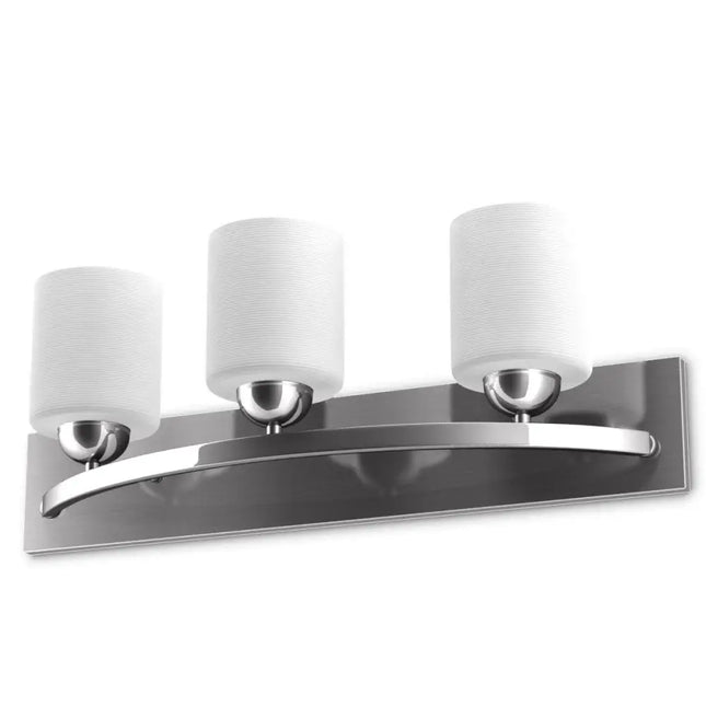 Glass Wall Sconce for 3 Bulbs - White - Wall Lights