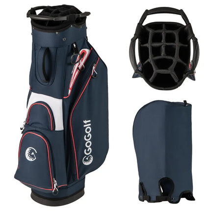 Golf Cart Bag Lightweight Portable Golf Club Organizer Bag-Navy - Navy - Golf