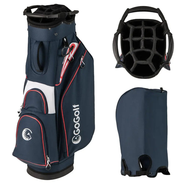 Golf Cart Bag Lightweight Portable Golf Club Organizer Bag-Navy - Navy - Golf