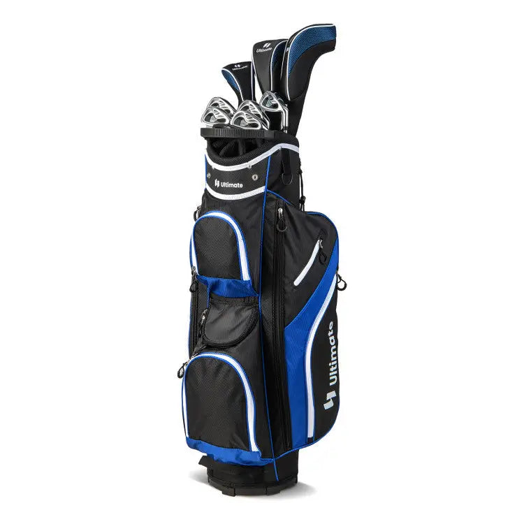 Golf Cart Bag with 14 Way Top Dividers-Blue - Blue - Golf