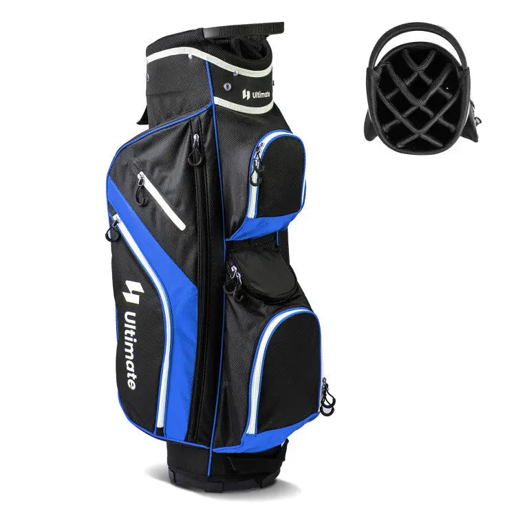Golf Cart Bag with 14 Way Top Dividers-Blue - Blue - Golf