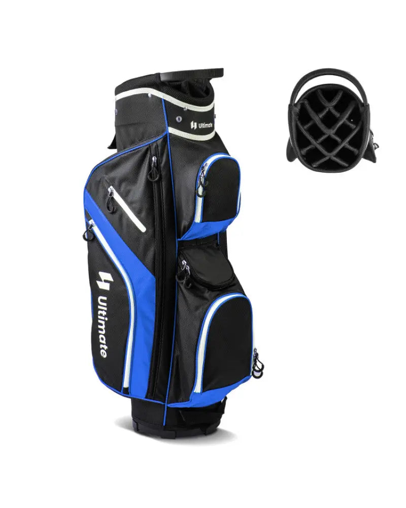 Golf Cart Bag with 14 Way Top Dividers-Blue - Blue - Golf