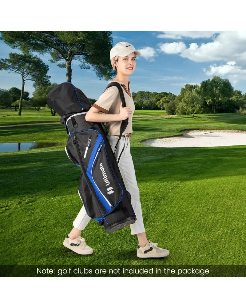 Golf Cart Bag with 14 Way Top Dividers-Blue - Blue - Golf