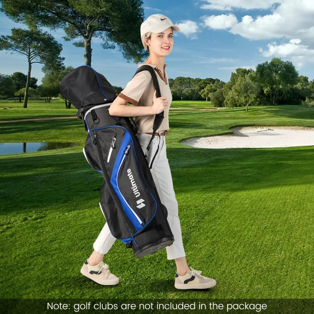 Golf Cart Bag with 14 Way Top Dividers-Blue - Blue - Golf