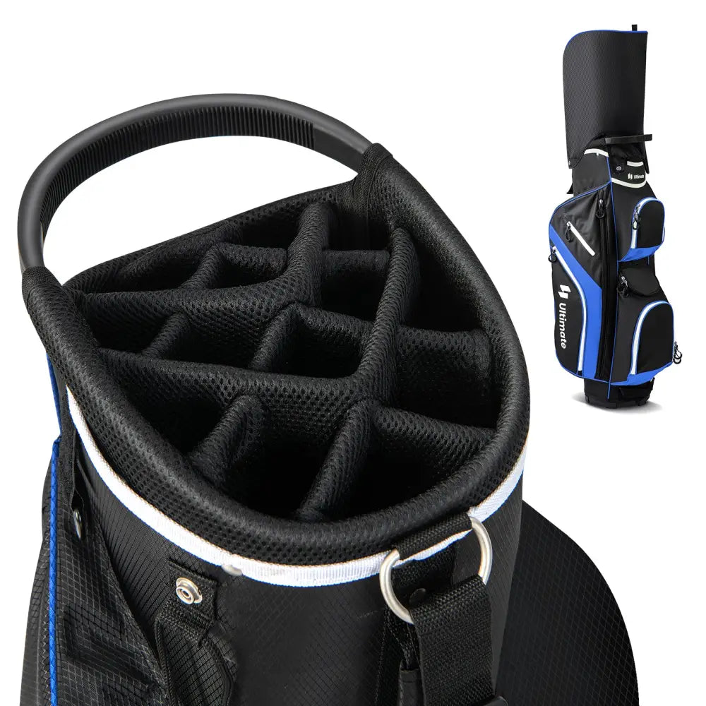 Golf Cart Bag with 14 Way Top Dividers-Blue - Blue - Golf