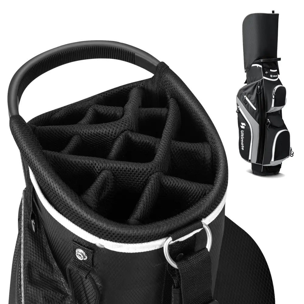 Golf Cart Bag with 14 Way Top Dividers-Gray - Gray - Golf