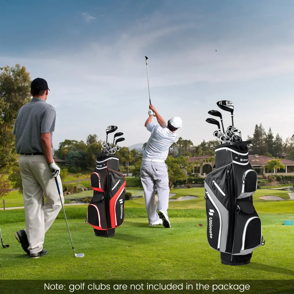 Golf Cart Bag with 14 Way Top Dividers-Gray - Gray - Golf