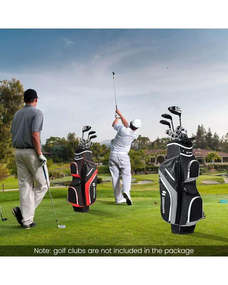 Golf Cart Bag with 14 Way Top Dividers-Gray - Gray - Golf