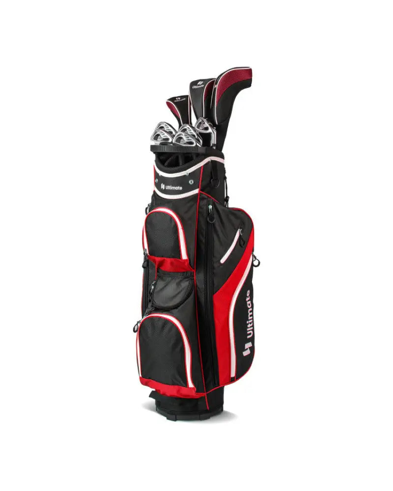 Golf Cart Bag with 14 Way Top Dividers-Red - Red - Golf