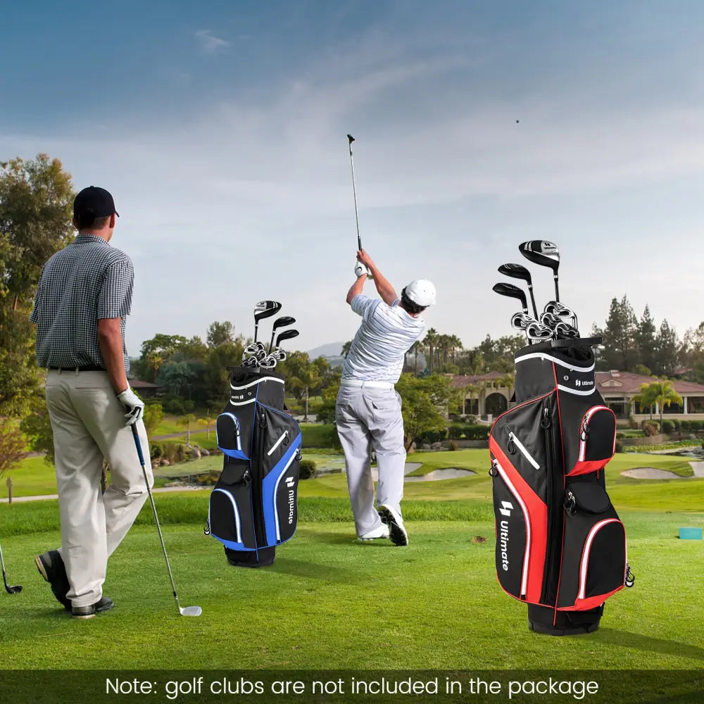Golf Cart Bag with 14 Way Top Dividers-Red - Red - Golf