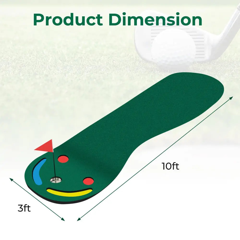 Golf Putting Green Set for Indoor Outdoor Use - Green - Golf