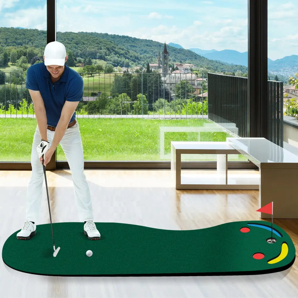 Golf Putting Green Set for Indoor Outdoor Use - Green - Golf