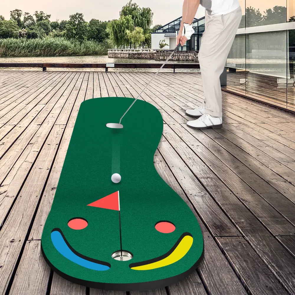 Golf Putting Green Set for Indoor Outdoor Use - Green - Golf