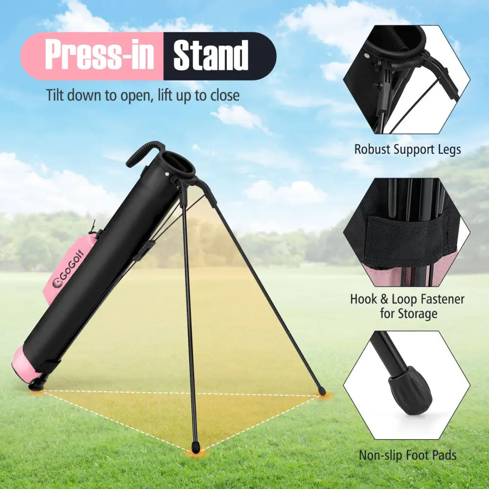 Golf Stand Bag Lightweight Golf Bag for The Driving Range-Pink - Pink - Golf
