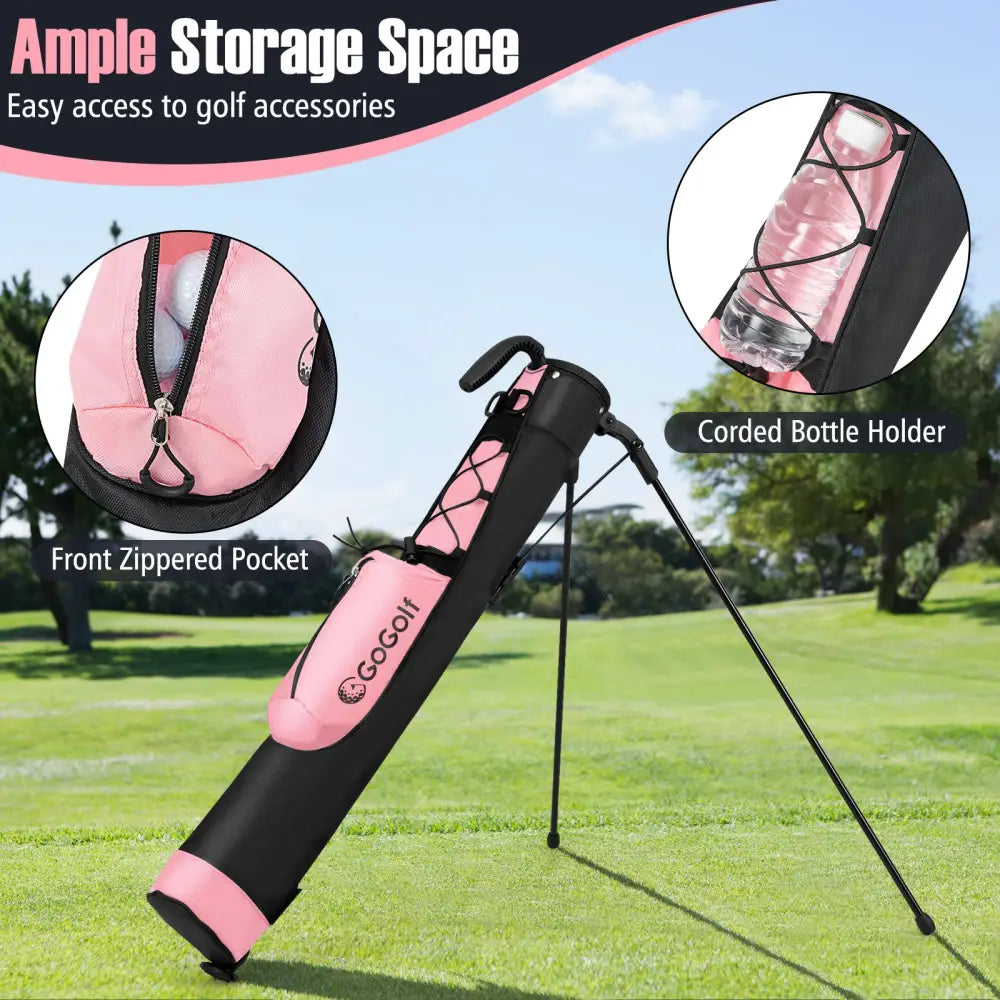 Golf Stand Bag Lightweight Golf Bag for The Driving Range-Pink - Pink - Golf