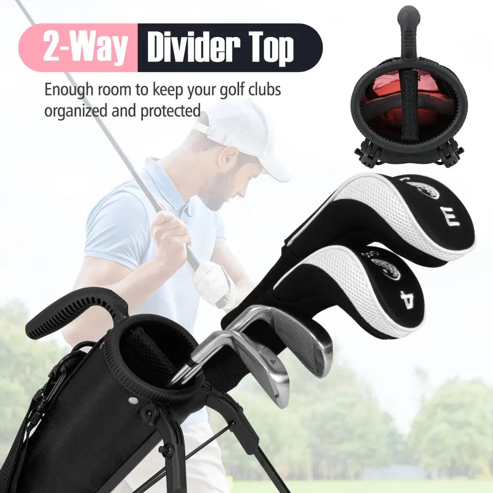 Golf Stand Bag Lightweight Golf Bag for The Driving Range-Pink - Pink - Golf