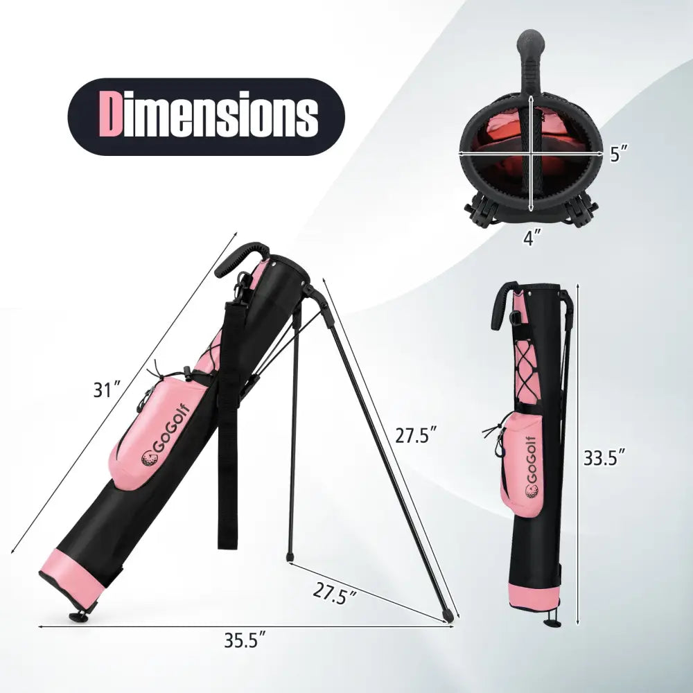 Golf Stand Bag Lightweight Golf Bag for The Driving Range-Pink - Pink - Golf