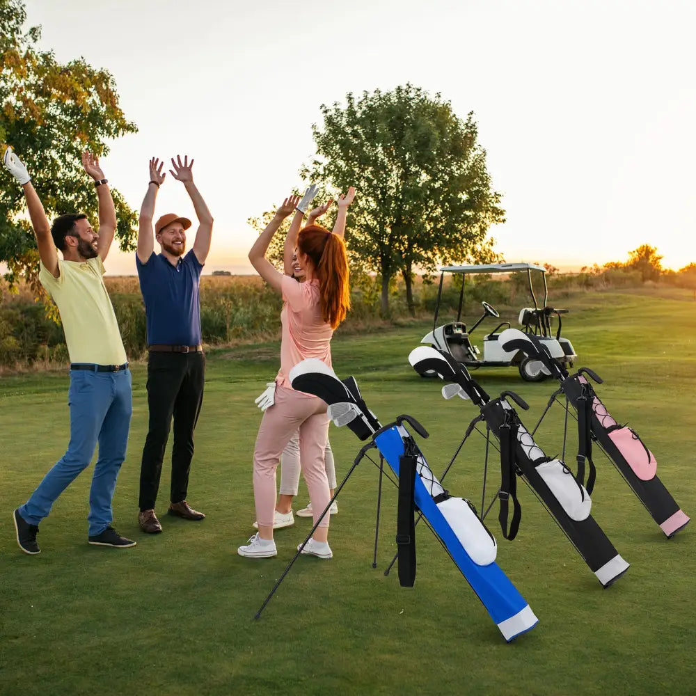 Golf Stand Bag Lightweight Golf Bag for The Driving Range-White - White - Golf