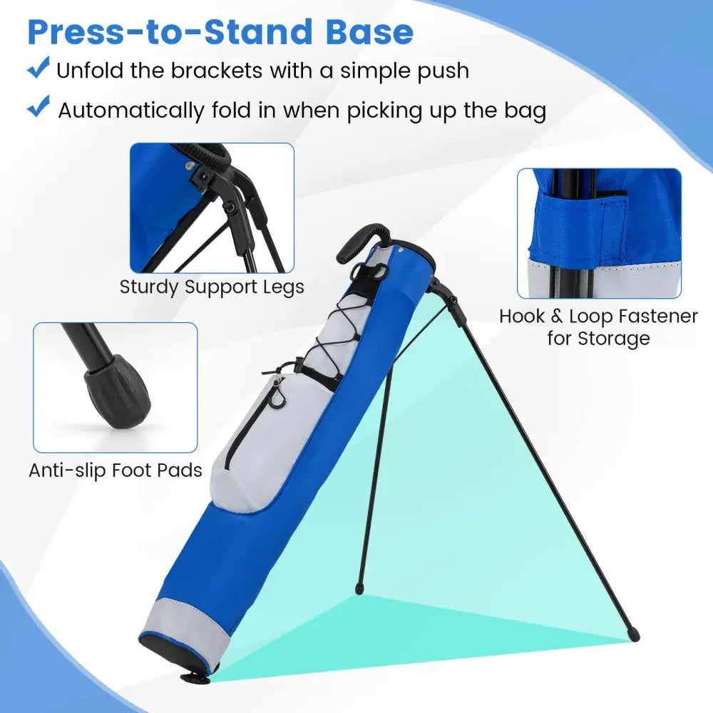 Golf Stand Bag Lightweight Golf Bag for The Driving Range-White - White - Golf