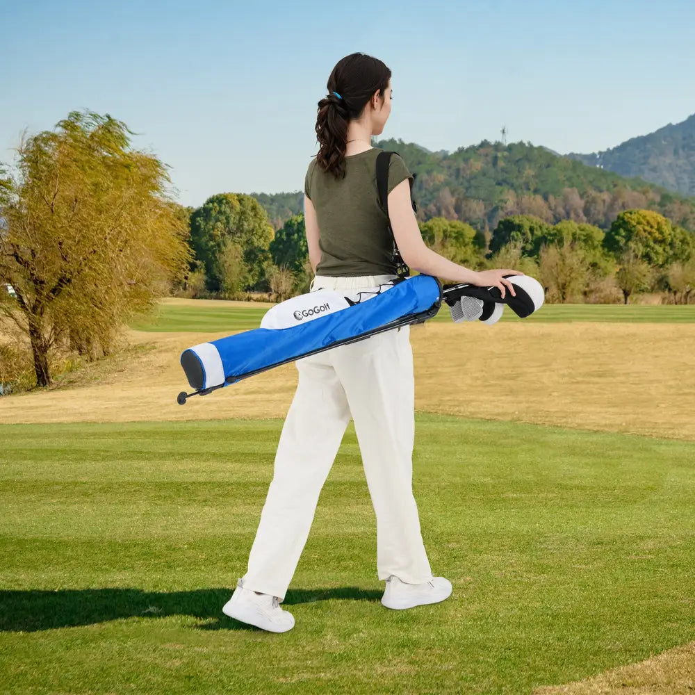Golf Stand Bag Lightweight Golf Bag for The Driving Range-White - White - Golf