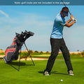 Golf Stand Cart Bag with 6 Way Divider Carry Pockets-Red - Red - Golf
