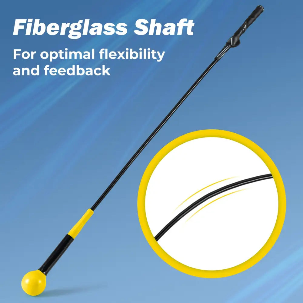 Golf Swing Trainer Aid 47inch/40inch/31.5inch Warm-up Practice Stick with Weighted Head for Grip-Yellow - Yellow - Golf