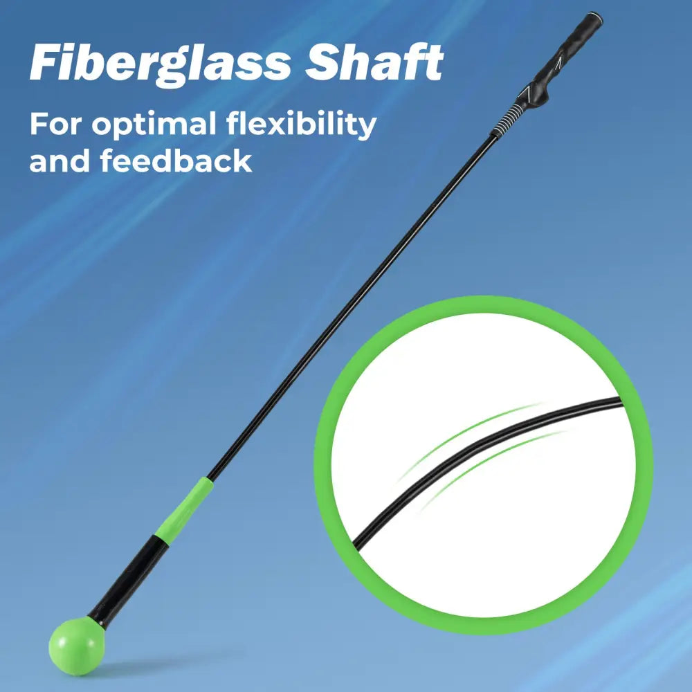 Golf Swing Trainer Aid 47inch/40inch/31.5inch Warm-up Practice Stick with Weighted Head for Grip-Green - Green - Golf