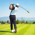 Golf Swing Trainer Aid 47inch/40inch/31.5inch Warm-up Practice Stick with Weighted Head for Grip-Yellow - Yellow - Golf