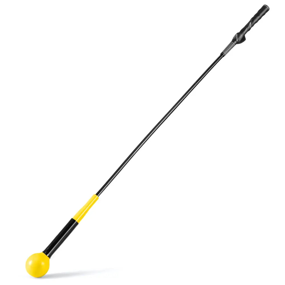 Golf Swing Trainer Aid 47inch/40inch/31.5inch Warm-up Practice Stick with Weighted Head for Grip-Yellow - Yellow - Golf