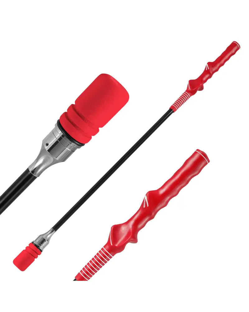 Golf Swing Trainer Click Stick Swing Training Aid for Speed Flexibility Balance-Red - Red - Golf
