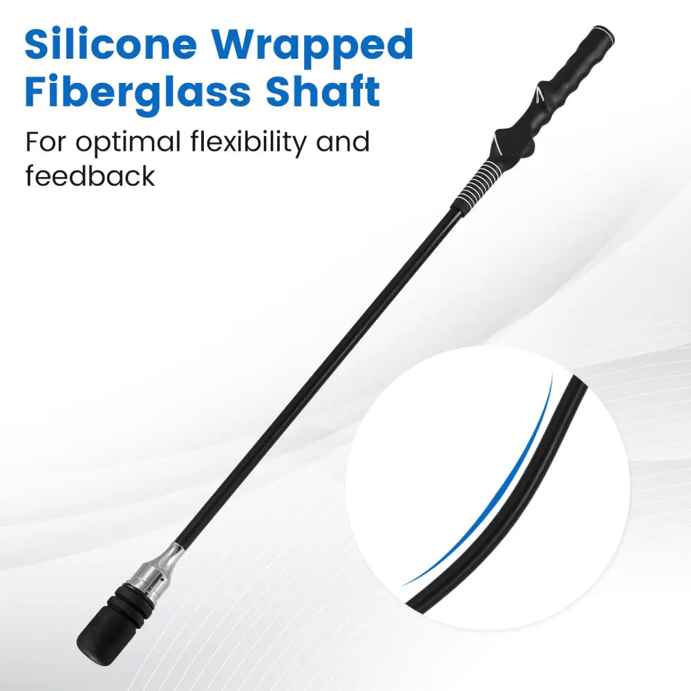 Golf Swing Trainer Click Stick Swing Training Aid for Speed Flexibility Balance-Black - Black - Golf