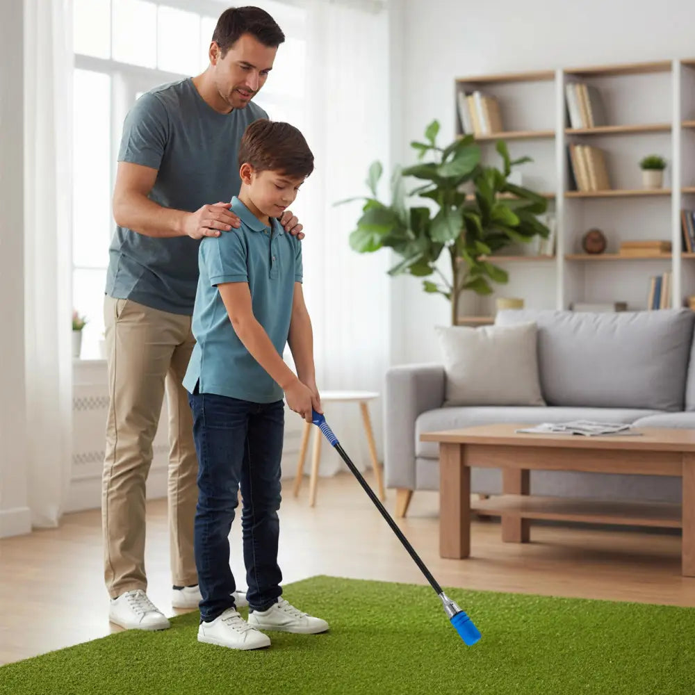 Golf Swing Trainer Click Stick Swing Training Aid for Speed Flexibility Balance-Blue - Blue - Golf
