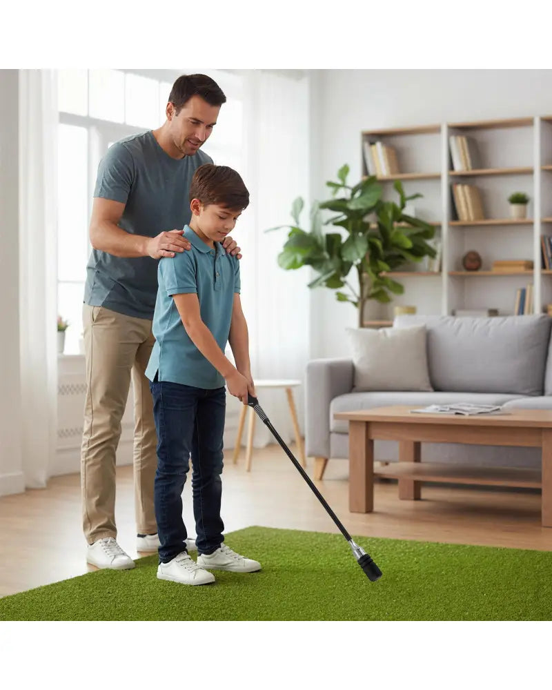 Golf Swing Trainer Click Stick Swing Training Aid for Speed Flexibility Balance-Black - Black - Golf