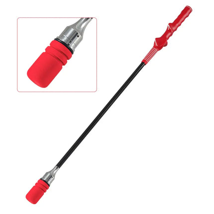 Golf Swing Trainer Click Stick Swing Training Aid for Speed Flexibility Balance-Red - Red - Golf