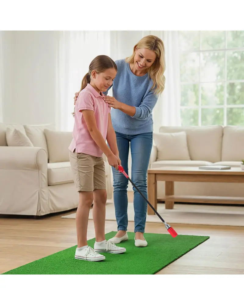 Golf Swing Trainer Click Stick Swing Training Aid for Speed Flexibility Balance-Red - Red - Golf