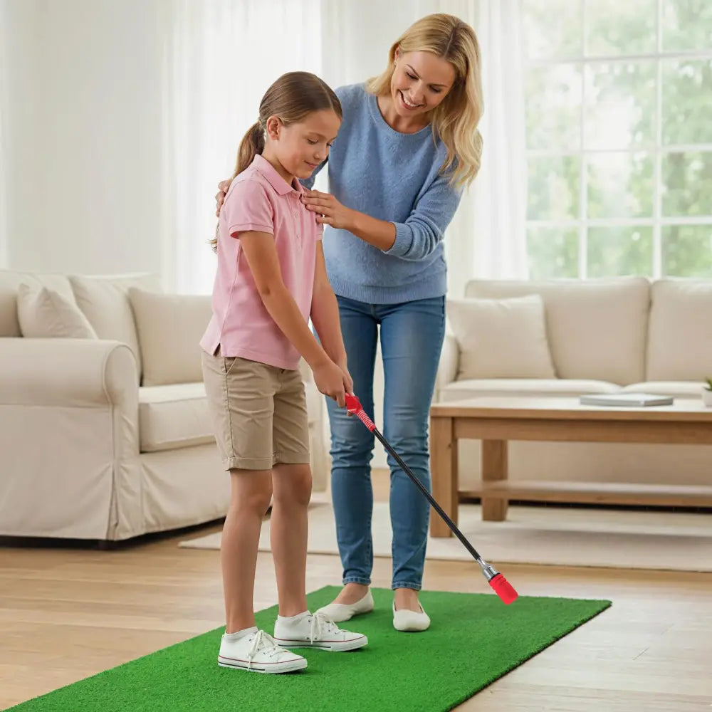 Golf Swing Trainer Click Stick Swing Training Aid for Speed Flexibility Balance-Red - Red - Golf