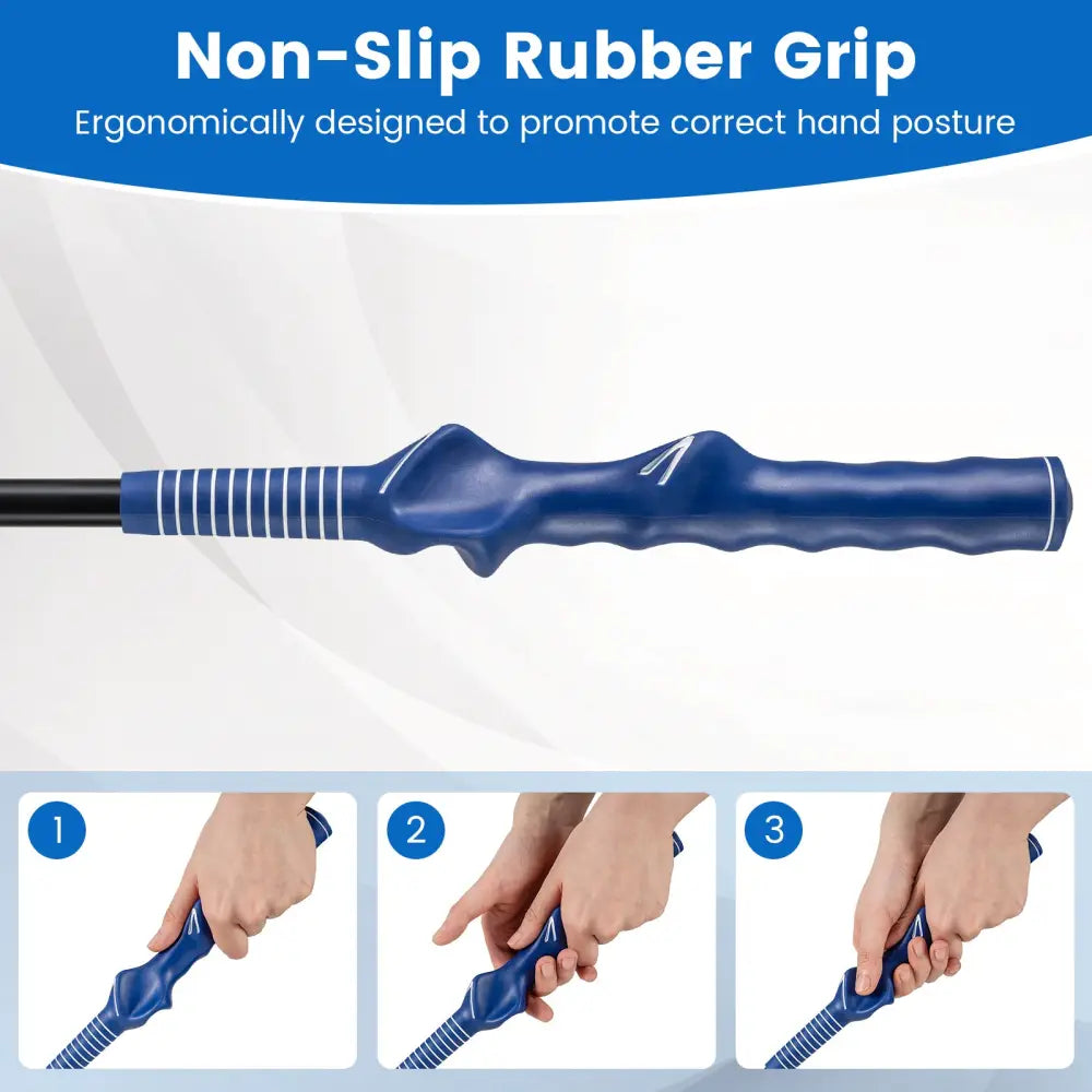 Golf Swing Trainer Click Stick Swing Training Aid for Speed Flexibility Balance-Blue - Blue - Golf