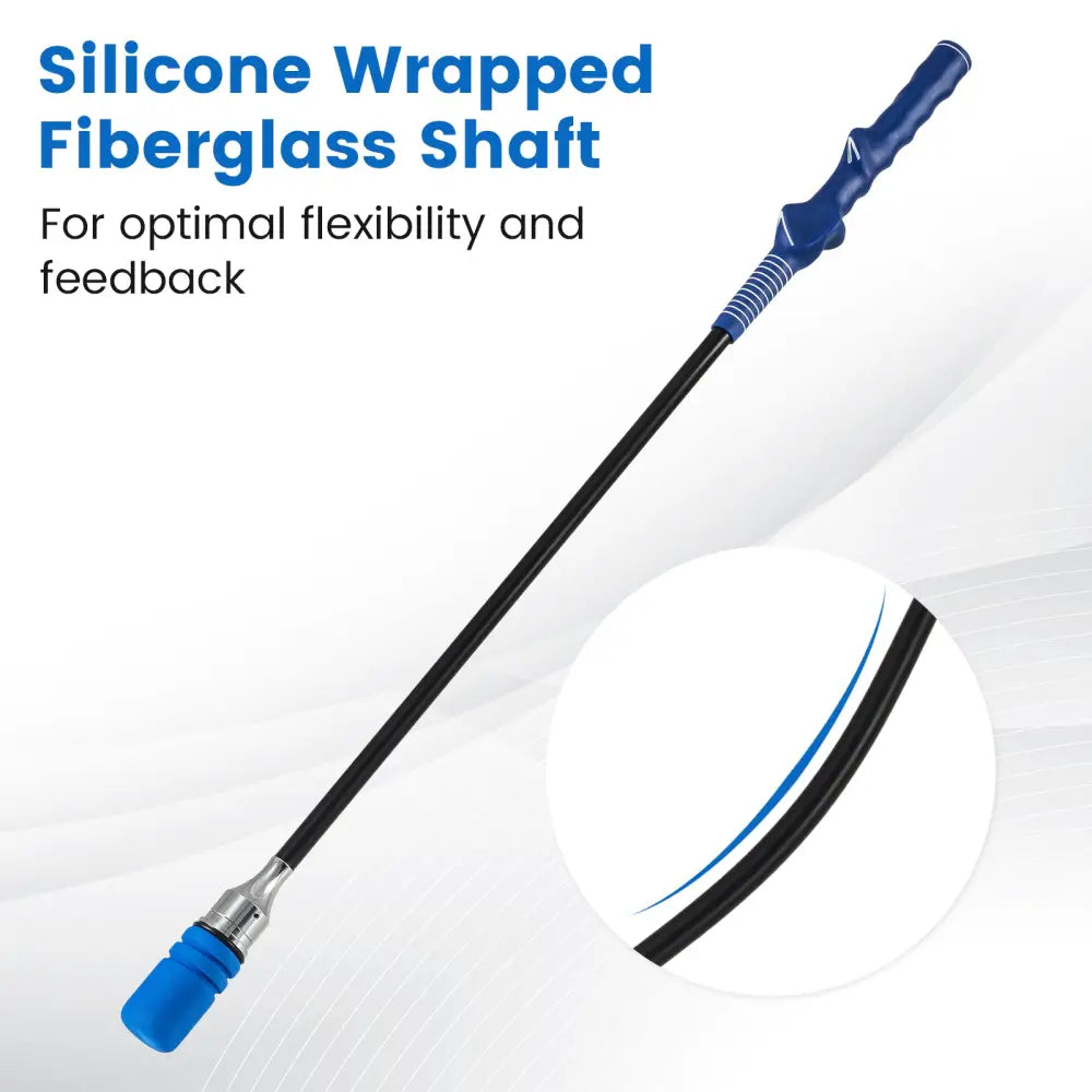 Golf Swing Trainer Click Stick Swing Training Aid for Speed Flexibility Balance-Blue - Blue - Golf
