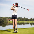 Golf Swing Trainer Click Stick Swing Training Aid for Speed Flexibility Balance-Red - Red - Golf