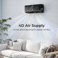 GreyVolt Series 12000 BTU 22 SEER2 115V WiFi Enabled Mini Split AC Compatible with Alexa Gray - Gray - 12000 BTU Mini