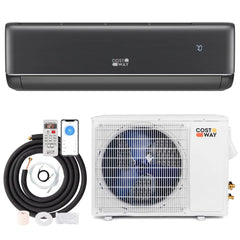 GreyVolt Series Energy Star Certified 24000 BTU 21 SEER2 208-230V Mini Split Air Conditioner and Heater Gray Wifi