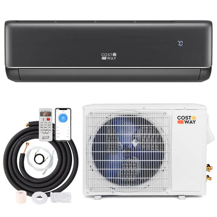 GreyVolt Series Energy Star Certified 24000 BTU 21 SEER2 208-230V Mini Split Air Conditioner and Heater Gray Wifi