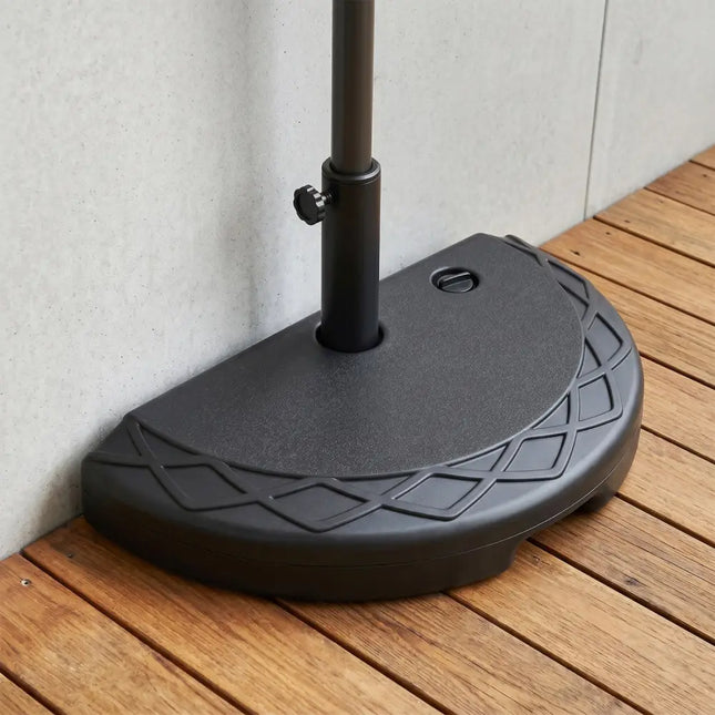 Half Round Patio Umbrella Base 44 lbs Water and Sand Fillable - Outdoor Umbrella Bases